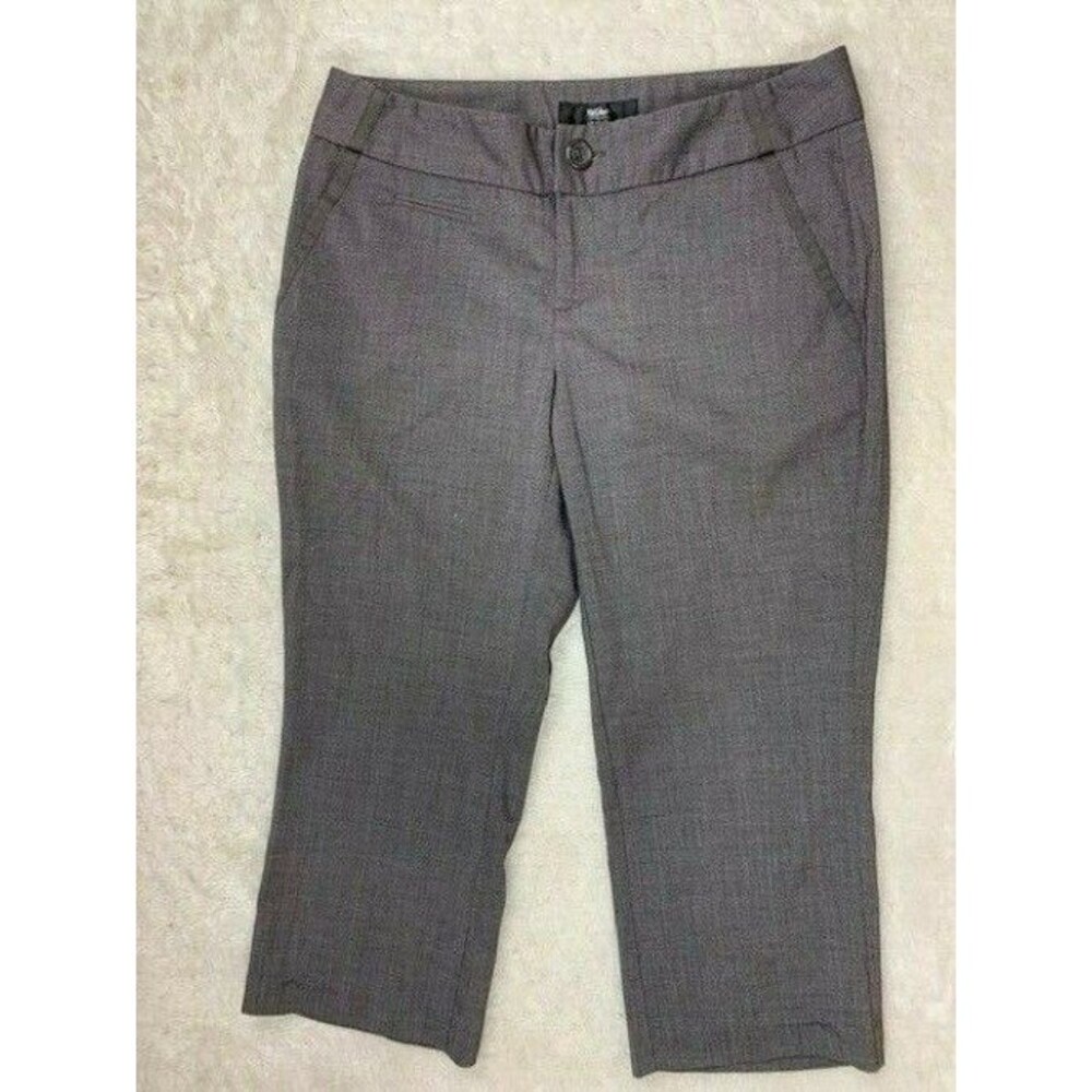 Mossimo Size 2 Womens Dress Pants Trousers Stretch Low Rise Gray Crop
